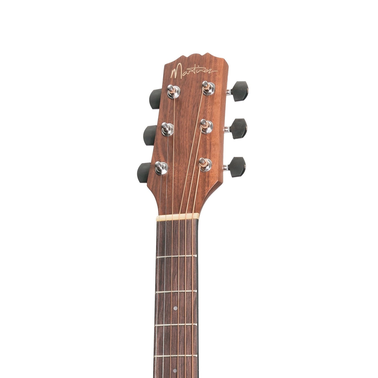 Martinez 'Natural Series' Left Handed Mahogany Top Acoustic-Electric Dreadnought Cutaway Guitar (Open Pore)