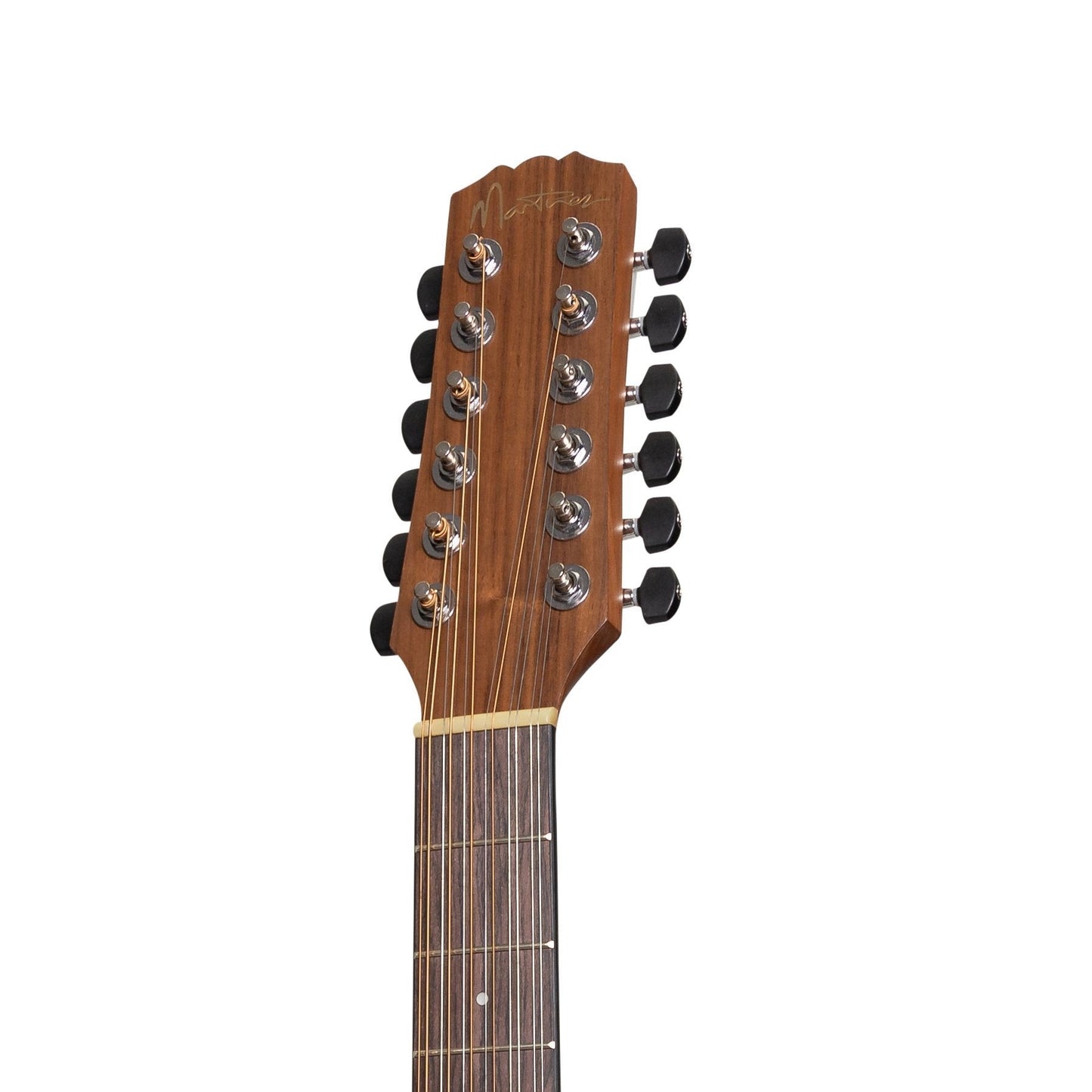 Martinez 'Natural Series' Mahogany Top 12-String Acoustic-Electric Dreadnought Cutaway Guitar (Open Pore)