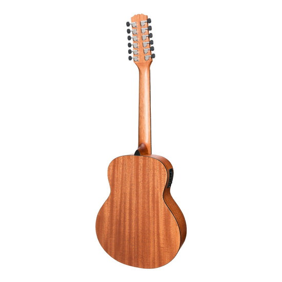 Martinez 'Natural Series' Mahogany Top 12-String Acoustic-Electric Mini Short Scale Guitar (Open Pore)