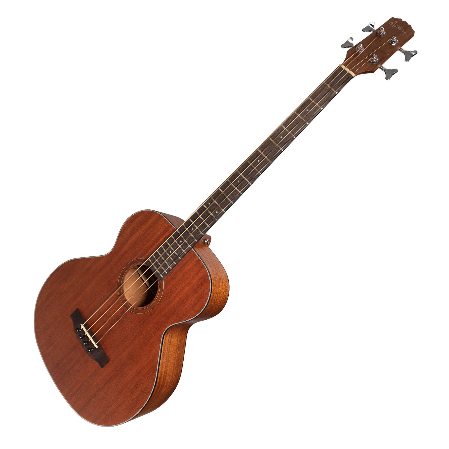 Martinez 'Natural Series' Mahogany Top Acoustic-Electric Bass Guitar (Open Pore)