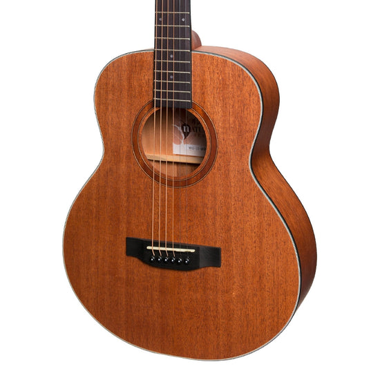 Martinez 'Natural Series' Mahogany Top Acoustic-Electric Mini Short Scale Guitar (Open Pore)