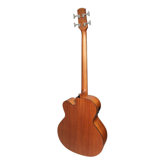 Martinez 'Natural Series' Solid Mahogany Top Acoustic-Electric Cutaway Bass Guitar (Open Pore) *Available in Left-Hand