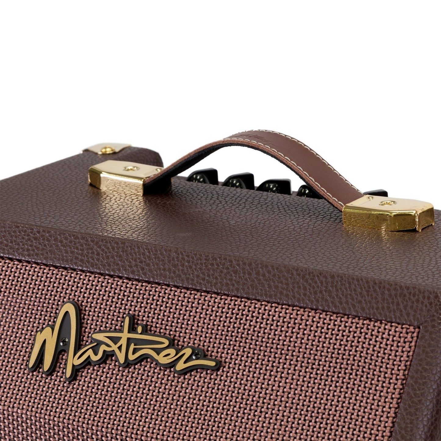 Martinez Retro-Style 15 Watt Acoustic Guitar Amplifier with Chorus (Brown Vinyl)
