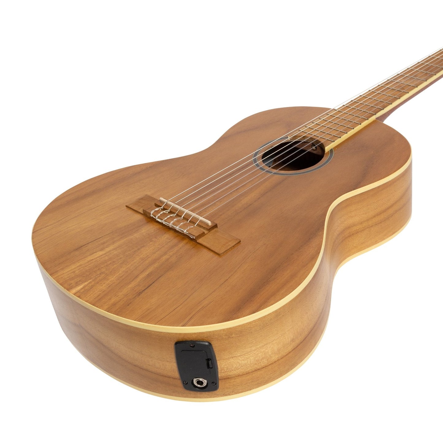 Martinez 'Slim Jim' 3/4 Size Electric Classical Guitar with Pickup/Tuner (Jati-Teakwood)