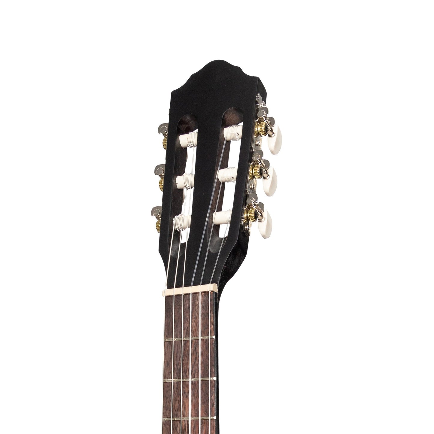 Martinez 'Slim Jim' 3/4 Size Student Classical Guitar Pack with Built In Tuner (Black)