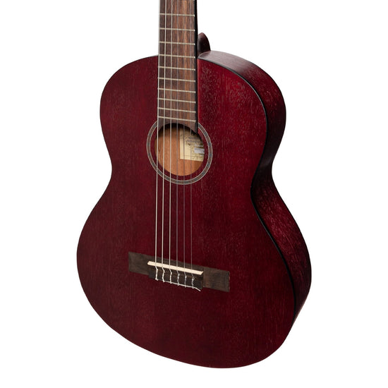 Martinez 'Slim Jim' 3/4 Size Student Classical Guitar Pack with Built In Tuner (Red)
