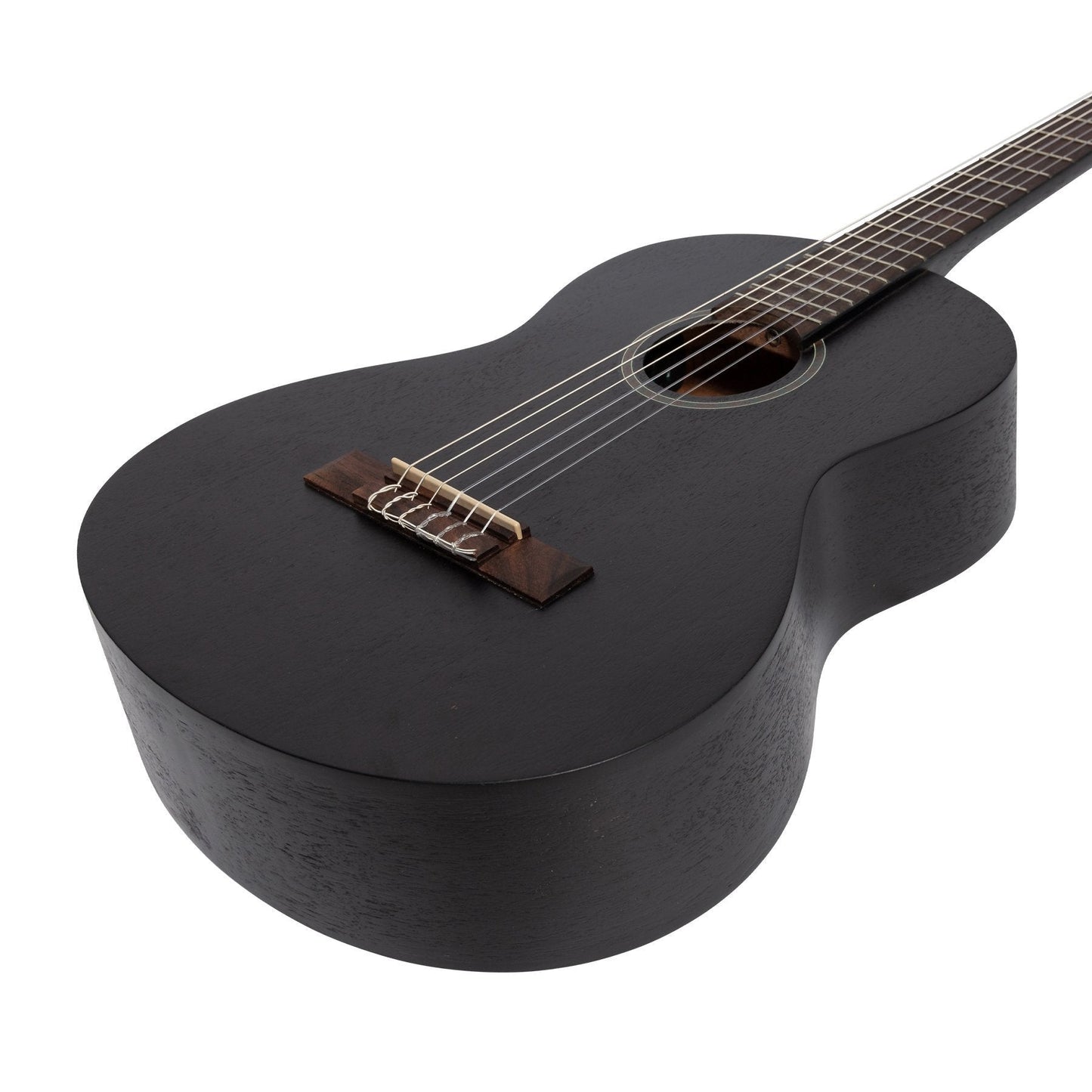 Martinez 'Slim Jim' 3/4 Size Student Classical Guitar with Built In Tuner (Black)