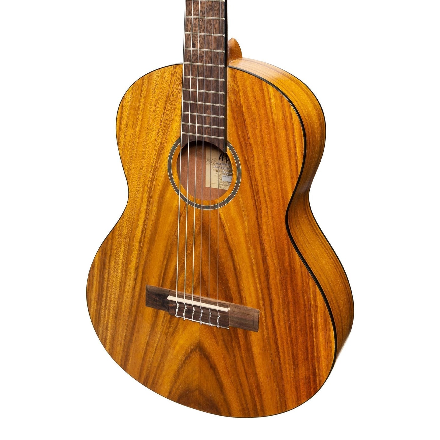 Martinez 'Slim Jim' 3/4 Size Student Classical Guitar with Built In Tuner (Koa)