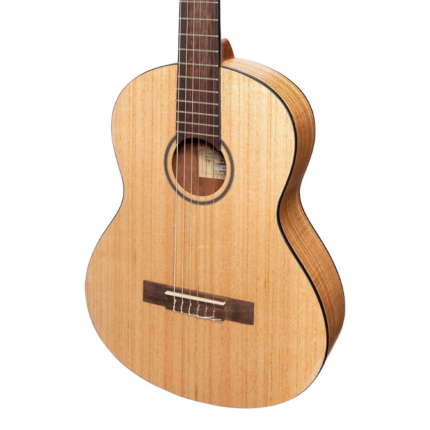 Martinez 'Slim Jim' 3/4 Size Student Classical Guitar with Built In Tuner (Mindi-Wood)