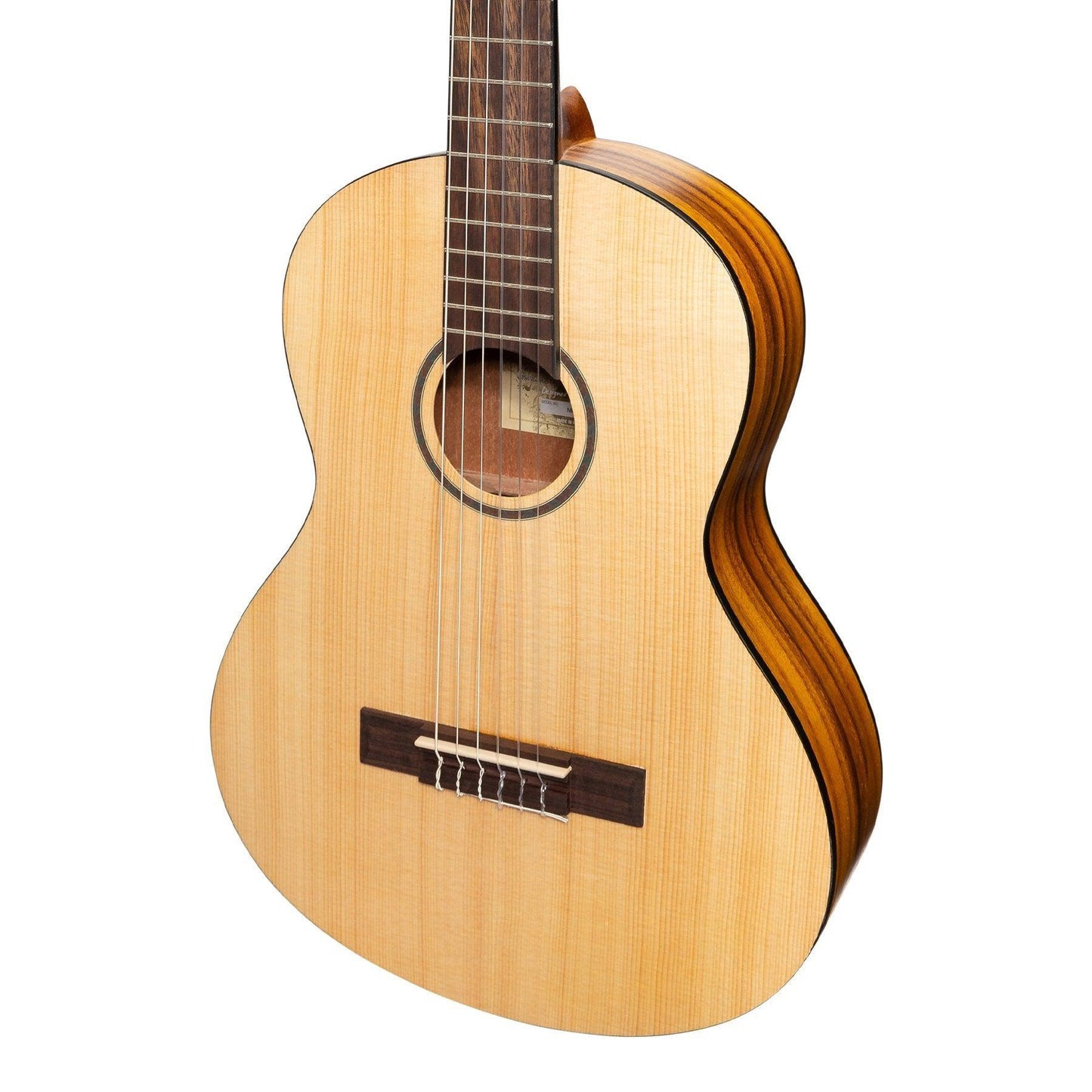 Martinez 'Slim Jim' 3/4 Size Student Classical Guitar with Built In Tuner (Spruce/Koa)