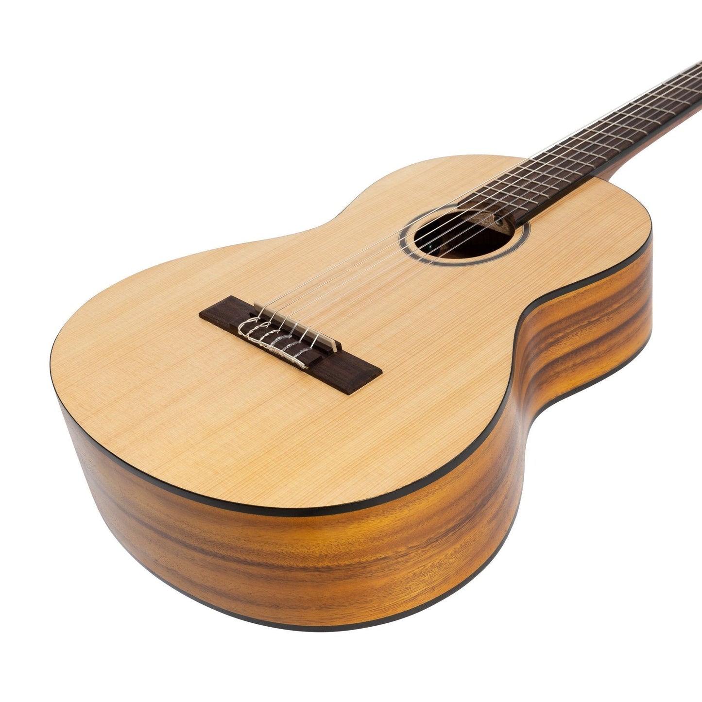 Martinez 'Slim Jim' 3/4 Size Student Classical Guitar with Built In Tuner (Spruce/Koa)