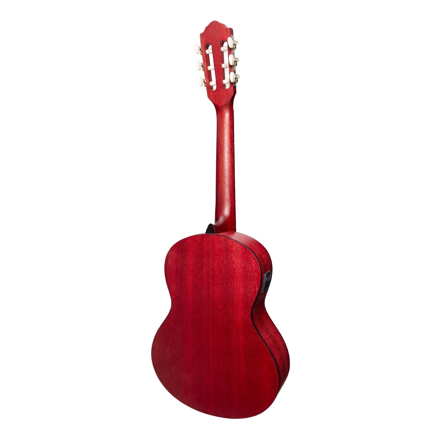 Martinez 'Slim Jim' 3/4 Size Student Classical Guitar with Built In Tuner (Strawberry Pink)