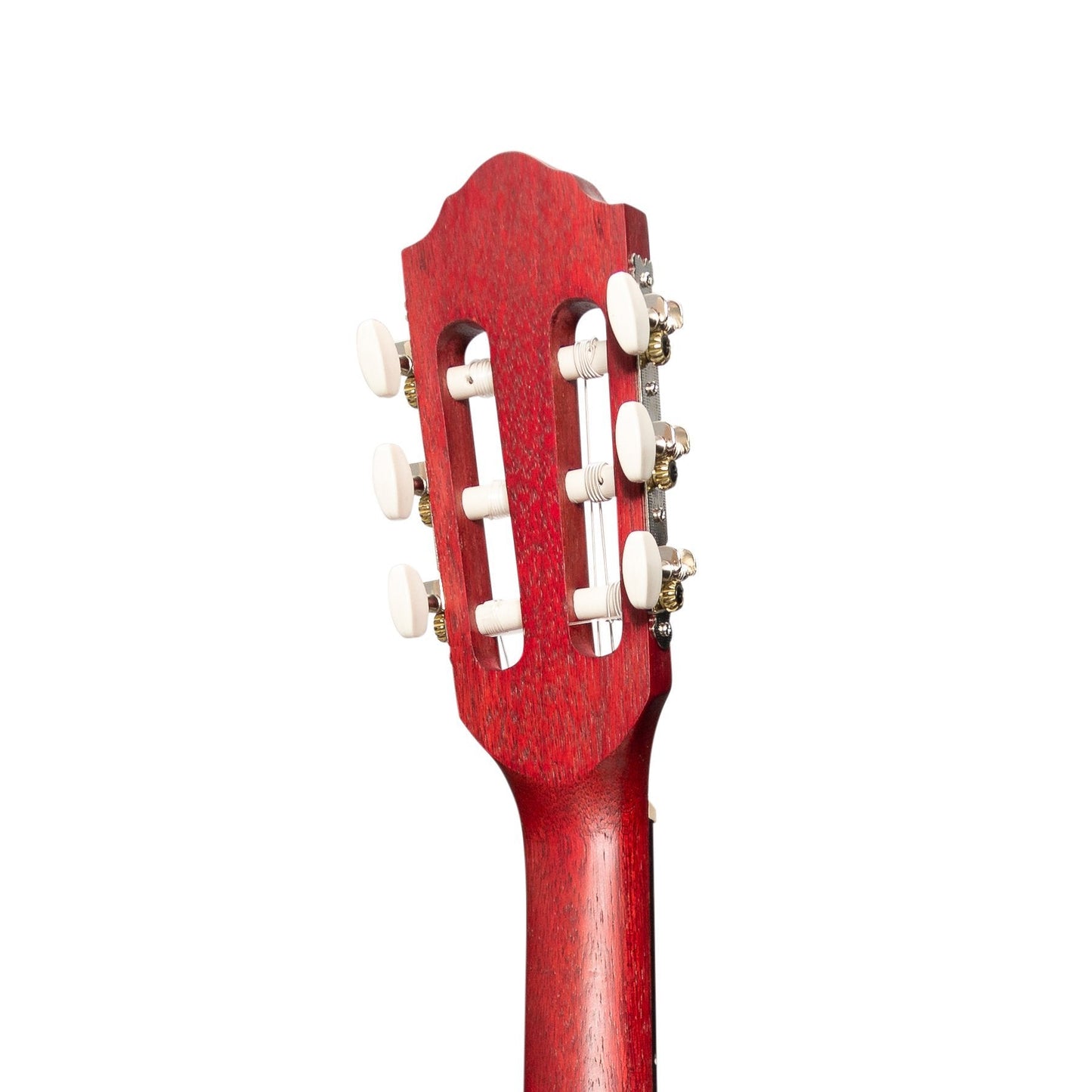 Martinez 'Slim Jim' 3/4 Size Student Classical Guitar with Built In Tuner (Strawberry Pink)
