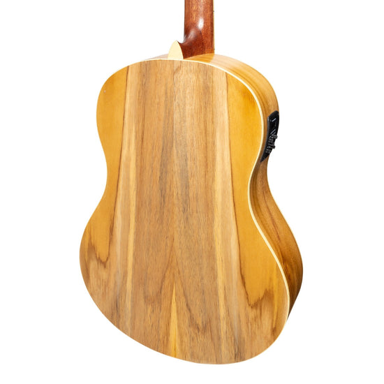 Martinez 'Slim Jim' Full Size Electric Classical Guitar Pack with Pickup/Tuner (Jati-Teakwood)