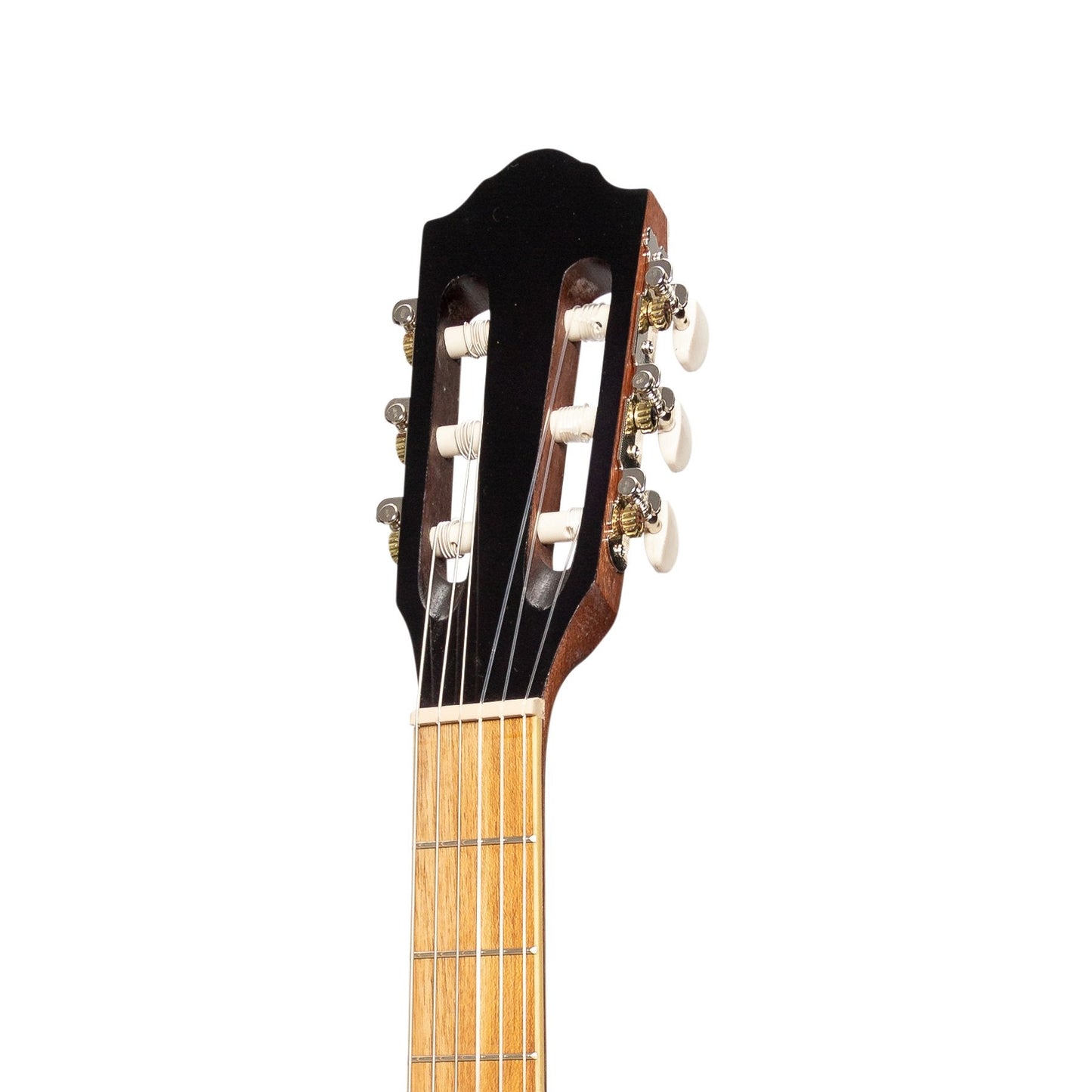 Martinez 'Slim Jim' Full Size Electric Classical Guitar Pack with Pickup/Tuner (Jati-Teakwood)
