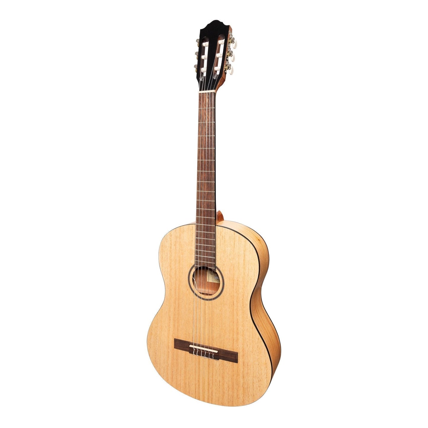 Martinez 'Slim Jim' Full Size Electric Classical Guitar Pack with Pickup/Tuner (Mindi-Wood)