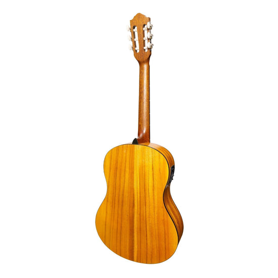 Martinez 'Slim Jim' Full Size Electric Classical Guitar with Pickup/Tuner (Koa)