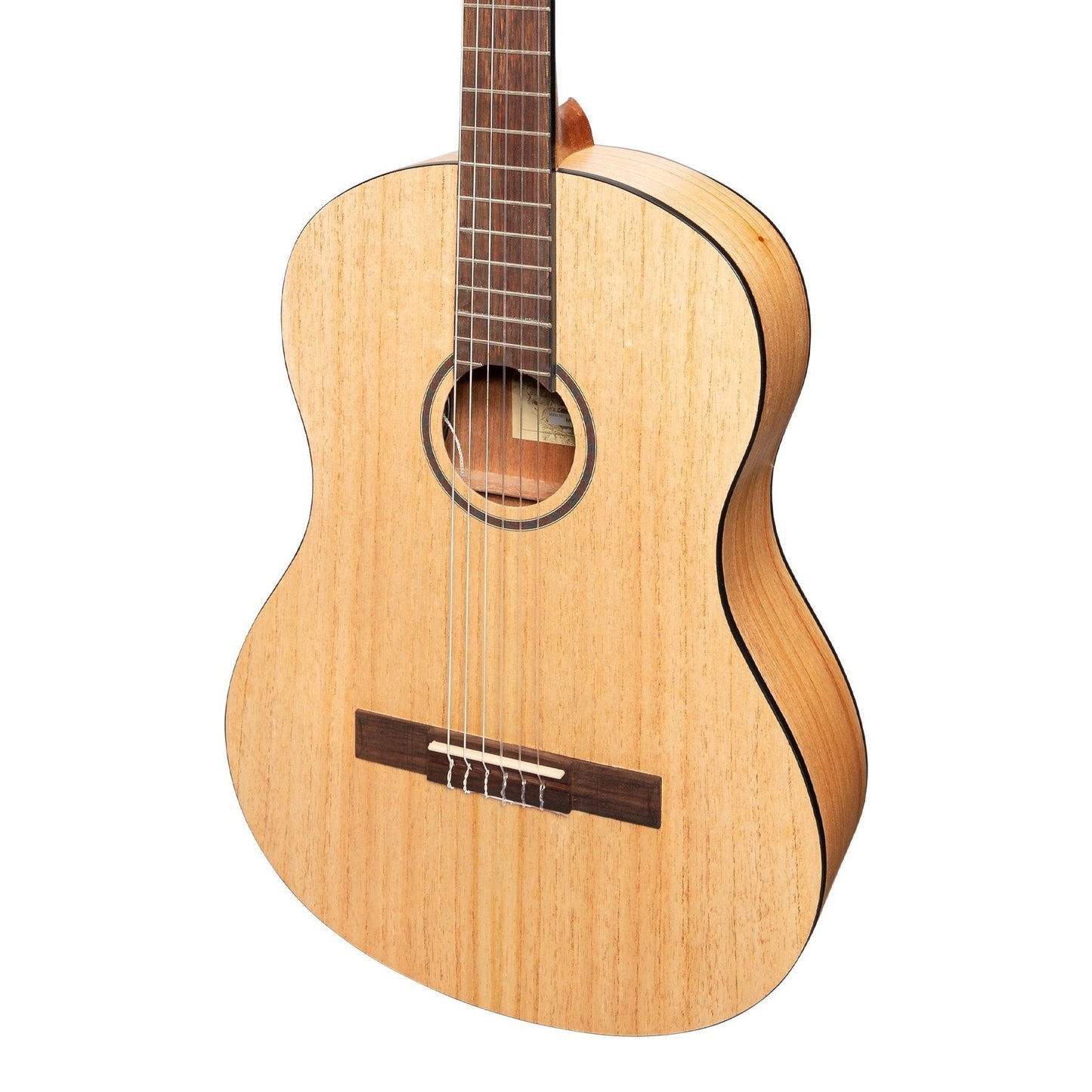 Martinez 'Slim Jim' Full Size Electric Classical Guitar with Pickup/Tuner (Mindi-Wood)