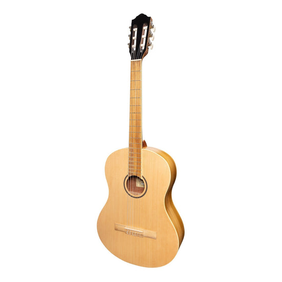 Martinez 'Slim Jim' Full Size Student Classical Guitar Pack with Built In Tuner (Spruce/Jati-Teakwood)