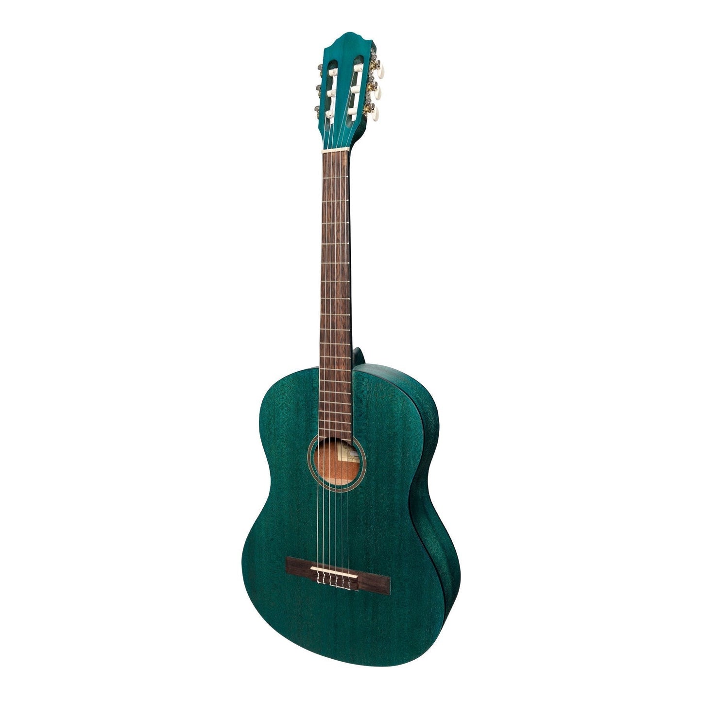 Martinez 'Slim Jim' Full Size Student Classical Guitar Pack with Built In Tuner (Teal Green)