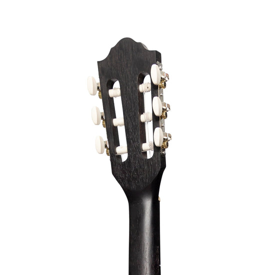 Martinez 'Slim Jim' Full Size Student Classical Guitar with Built In Tuner (Black)