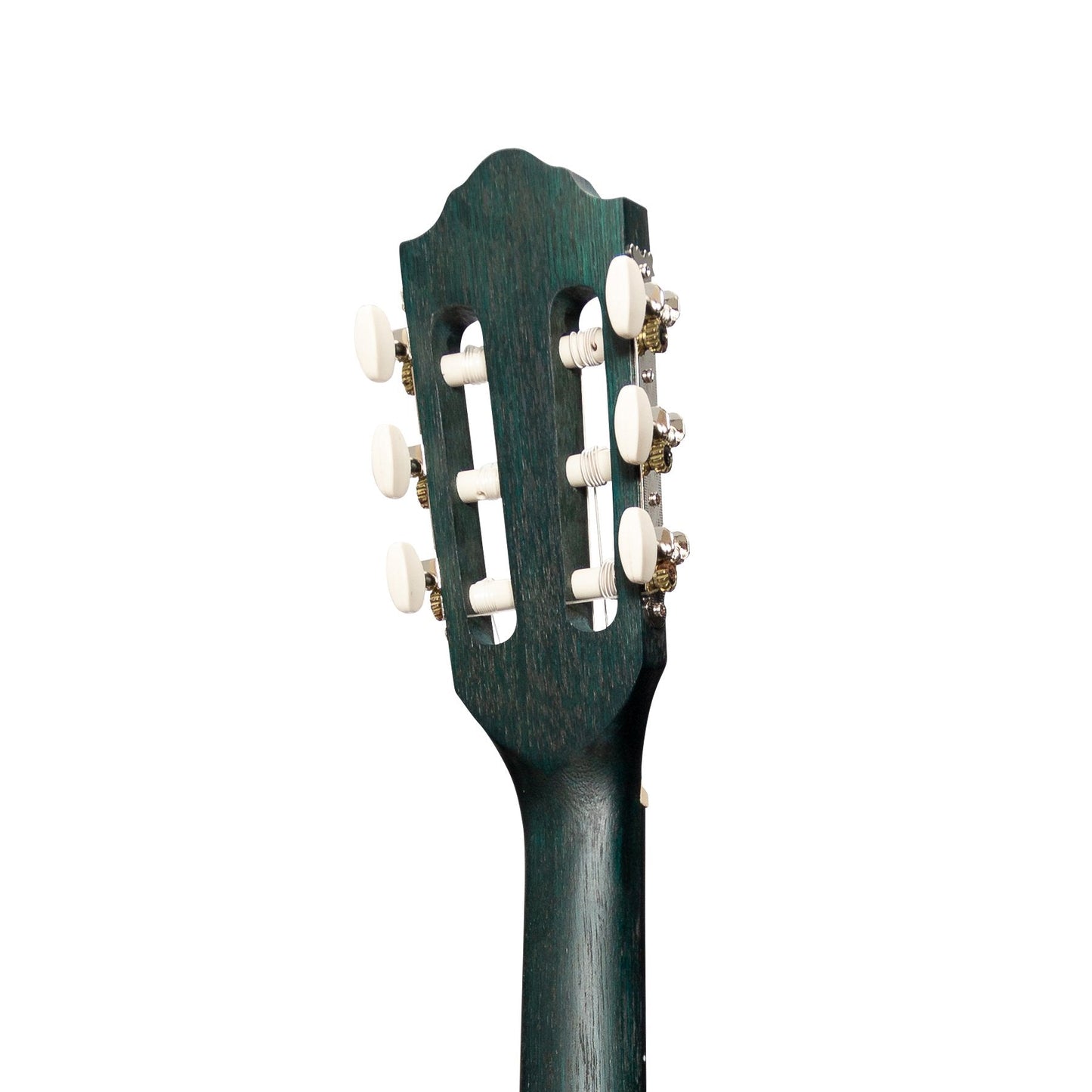 Martinez 'Slim Jim' Full Size Student Classical Guitar with Built In Tuner (Blue)