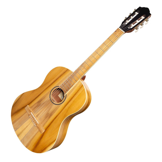 Martinez 'Slim Jim' Full Size Student Classical Guitar with Built In Tuner (Jati-Teakwood)