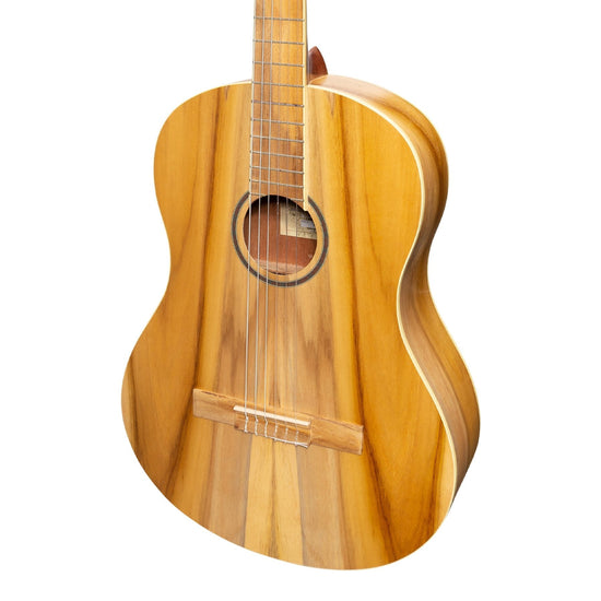 Martinez 'Slim Jim' Full Size Student Classical Guitar with Built In Tuner (Jati-Teakwood)