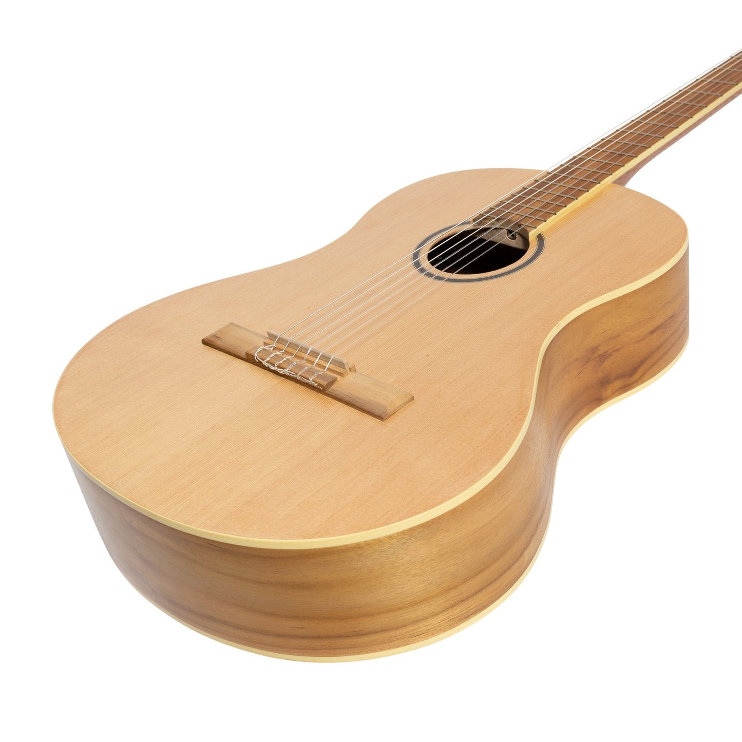 Martinez 'Slim Jim' Full Size Student Classical Guitar with Built In Tuner (Spruce/Jati-Teakwood)