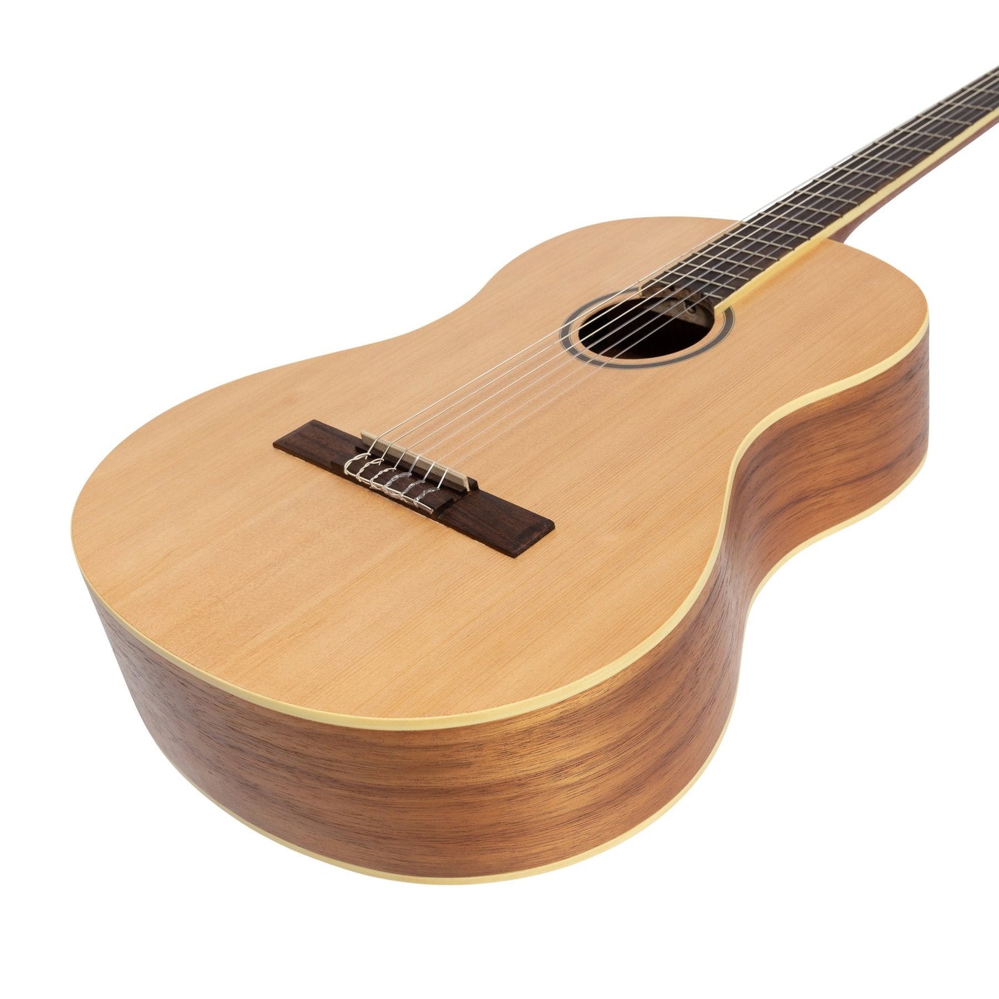 Martinez 'Slim Jim' Full Size Student Classical Guitar with Built In Tuner (Spruce/Rosewood)