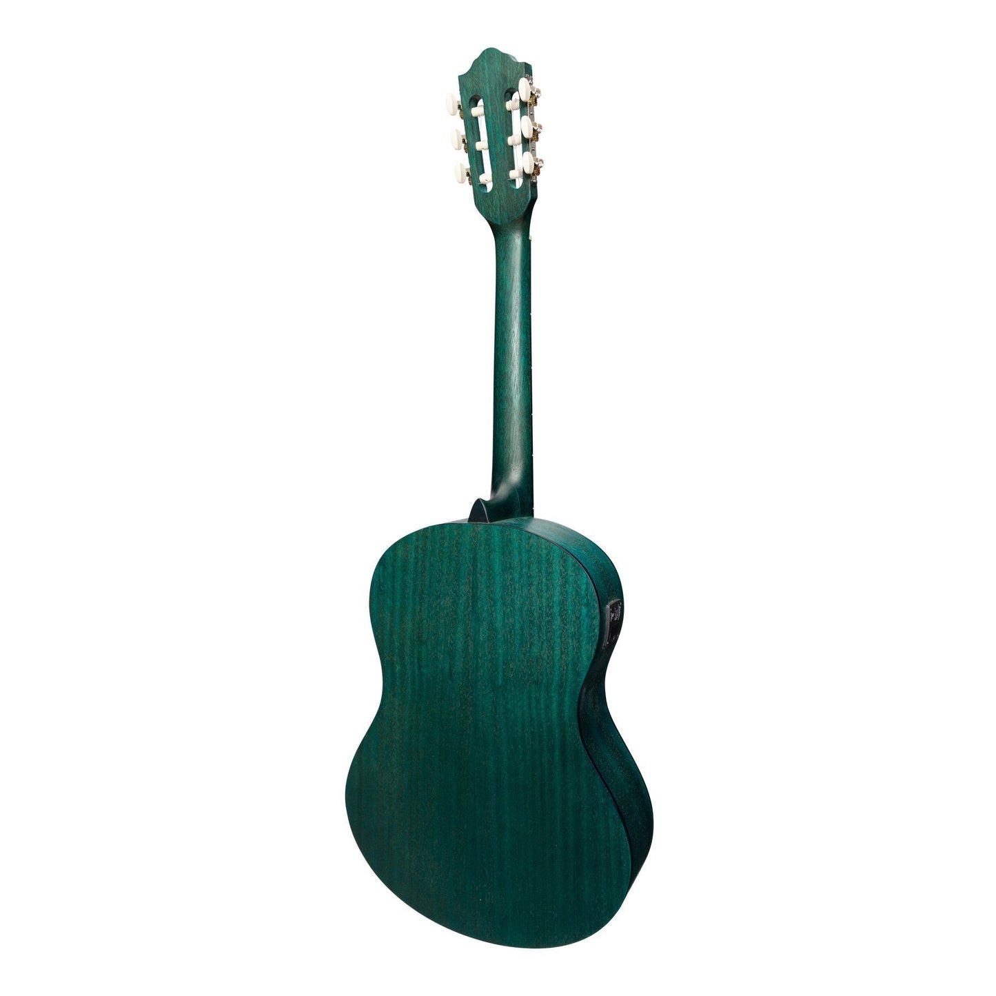 Martinez 'Slim Jim' Full Size Student Classical Guitar with Built In Tuner (Teal Green)