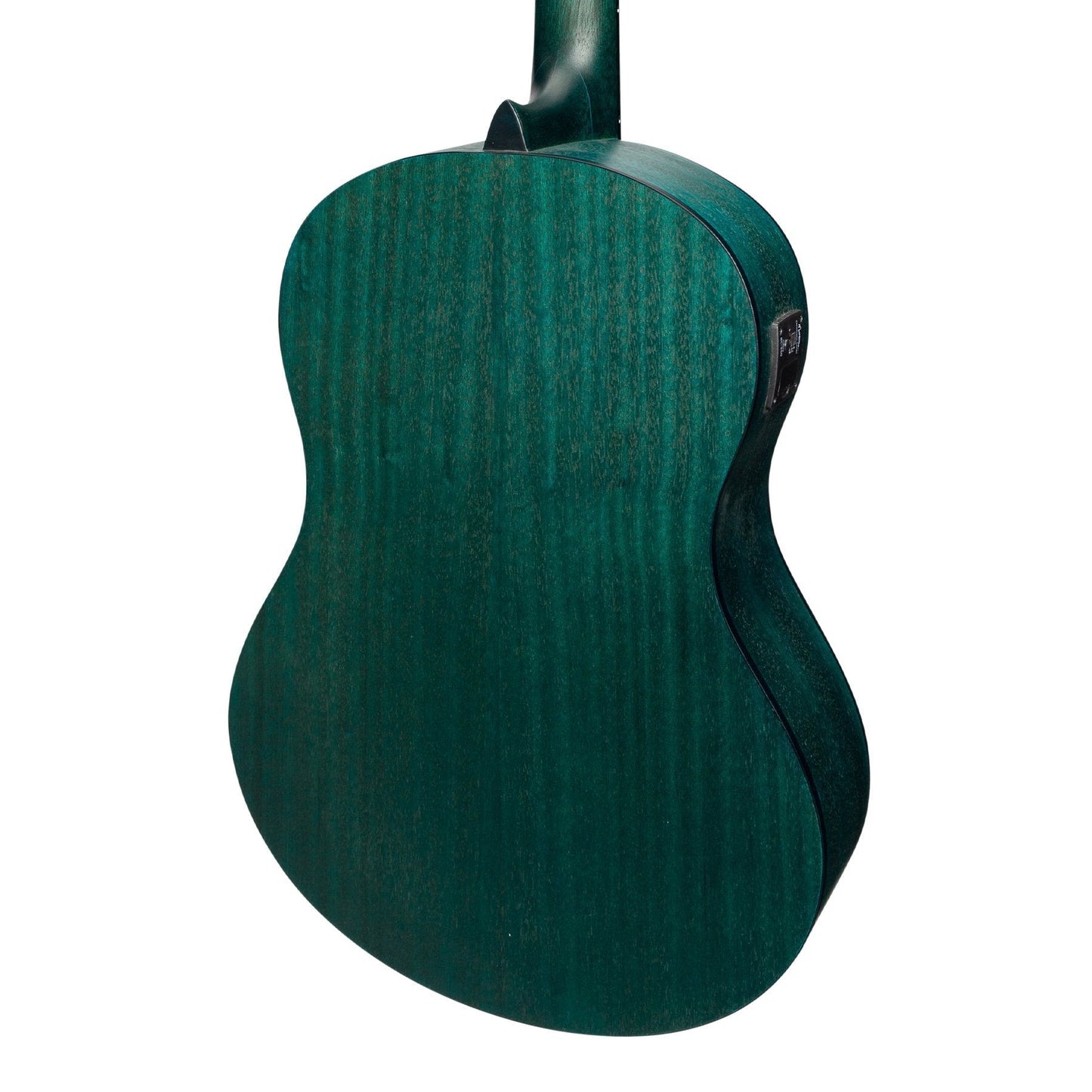 Martinez 'Slim Jim' Full Size Student Classical Guitar with Built In Tuner (Teal Green)