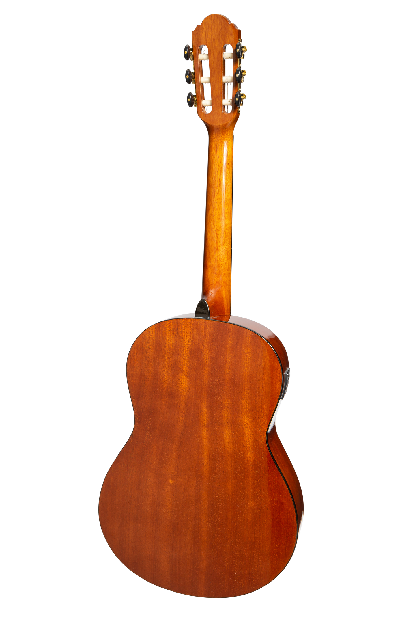 Martinez 'Slim Jim' G-Series 3/4 Size Classical Guitar with Built-in Tuner (Amber-Gloss)