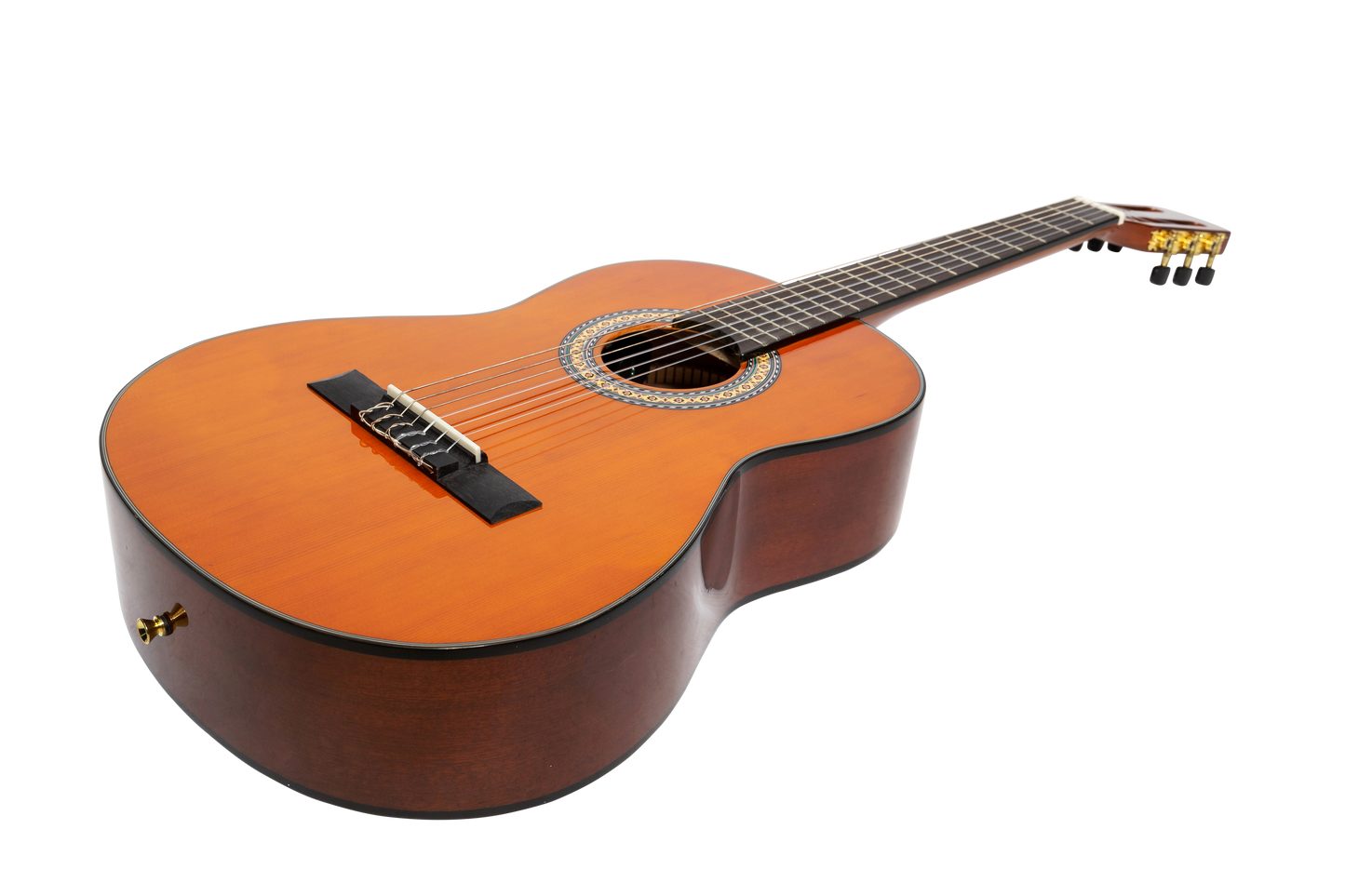 Martinez 'Slim Jim' G-Series 3/4 Size Classical Guitar with Built-in Tuner (Amber-Gloss)