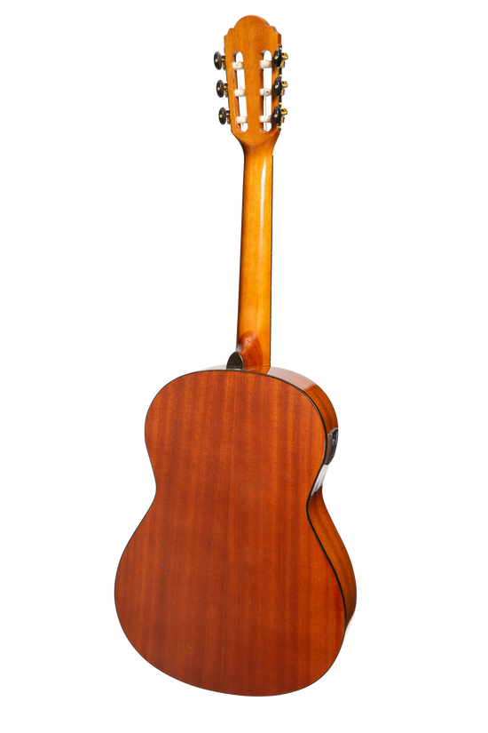 Martinez 'Slim Jim' G-Series 3/4 Size Classical Guitar with Built-in Tuner (Natural-Gloss)