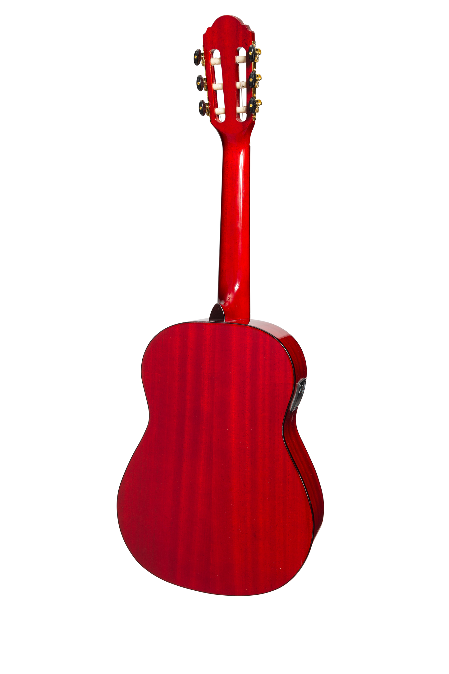 Martinez 'Slim Jim' G-Series 3/4 Size Student Classical Guitar Pack with Built In Tuner (Trans Wine Red-Gloss)