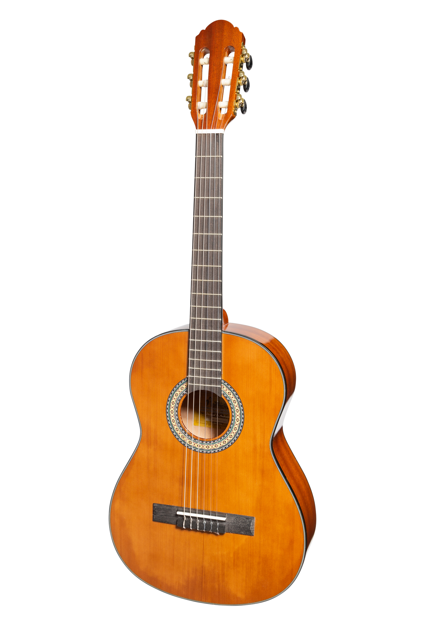 Martinez 'Slim Jim' G-Series Full Size Student Classical Guitar Pack with Built In Tuner (Natural-Gloss)
