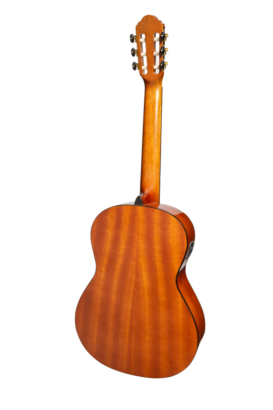 Martinez 'Slim Jim' G-Series Left Handed 3/4 Size Student Classical Guitar Pack with Built In Tuner (Natural-Gloss)