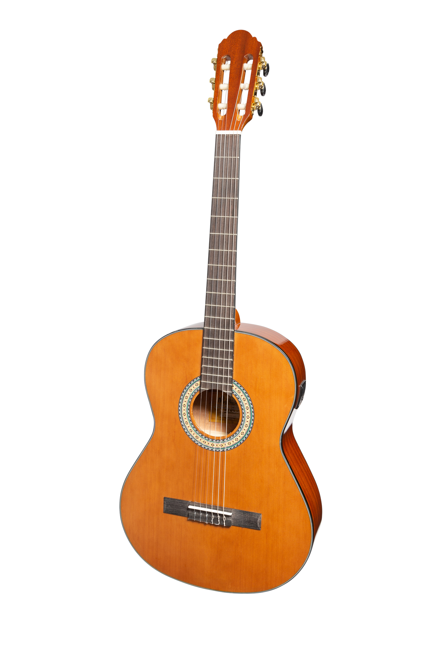 Martinez 'Slim Jim' G-Series Left Handed Full Size Student Classical Guitar Pack with Built In Tuner (Natural-Gloss)