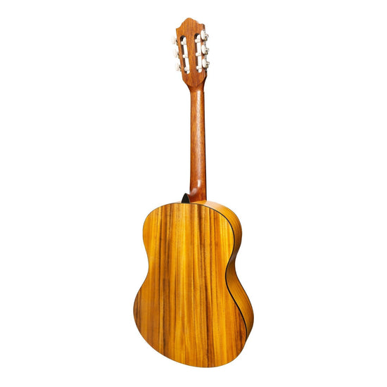 Martinez 'Slim Jim' Left Handed Full Size Student Classical Guitar with Built In Tuner (Spruce/Koa)