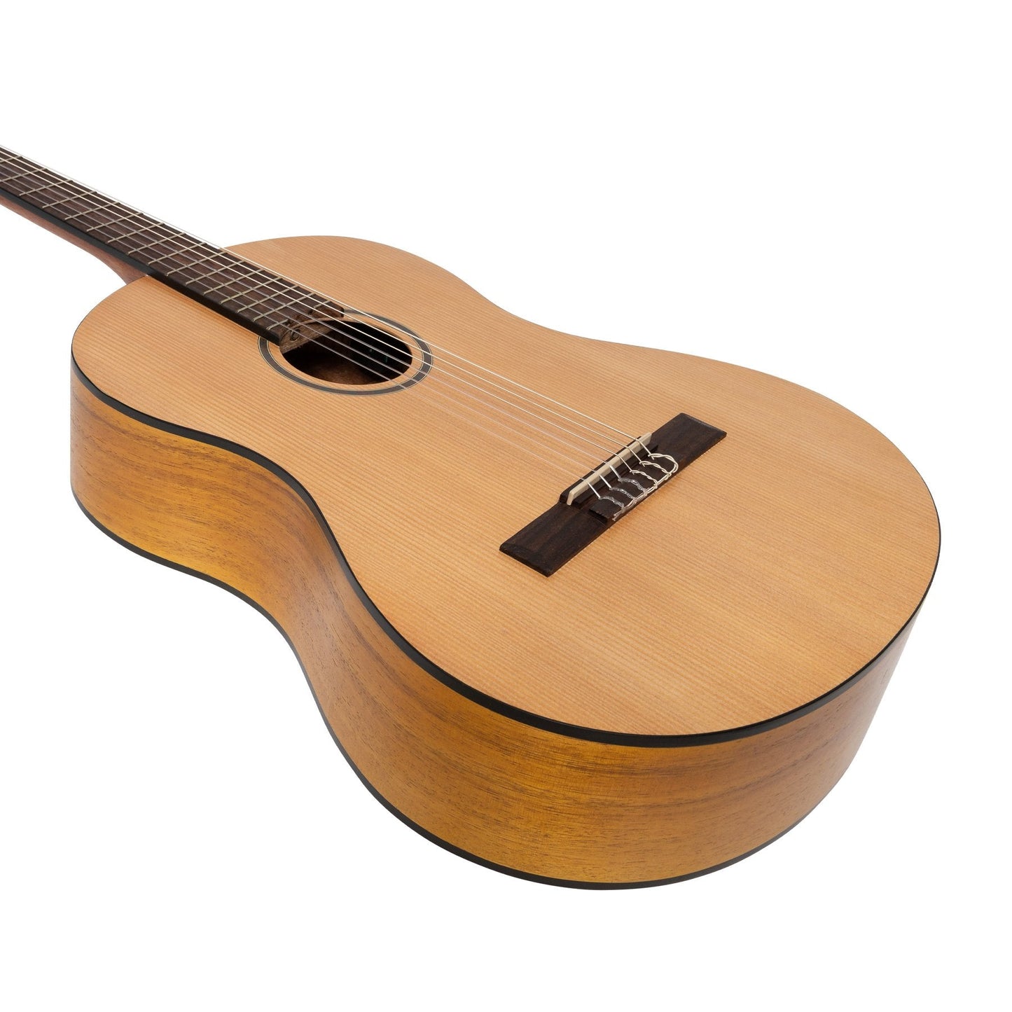 Martinez 'Slim Jim' Left Handed Full Size Student Classical Guitar with Built In Tuner (Spruce/Koa)