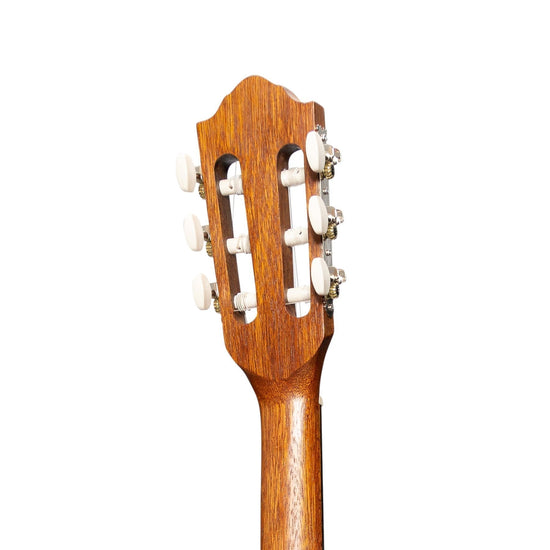 Martinez 'Slim Jim' Left Handed Full Size Student Classical Guitar with Built In Tuner (Spruce/Koa)