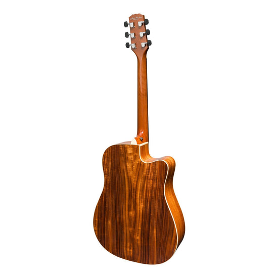 Load image into Gallery viewer, Martinez &amp;#39;Southern Star Series&amp;#39; Left Handed Koa Solid Top Acoustic-Electric Dreadnought Cutaway Guitar (Natural Gloss)
