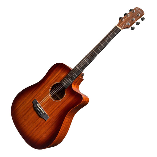 Load image into Gallery viewer, Martinez &amp;#39;Southern Star Series&amp;#39; Mahogany Solid Top Acoustic-Electric Dreadnought Cutaway Guitar (Satin Sunburst)
