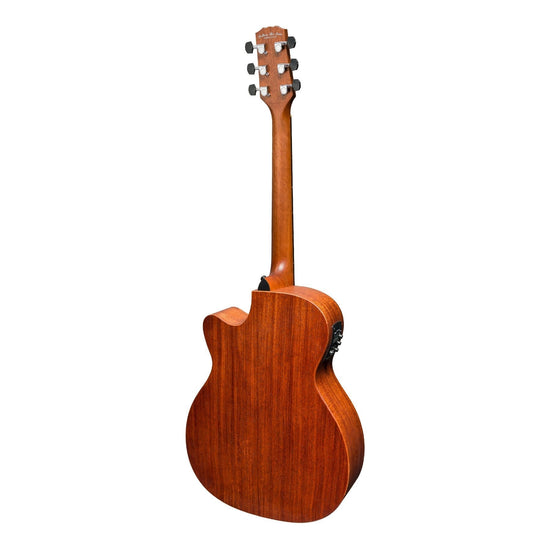 Martinez 'Southern Star Series' Mahogany Solid Top Acoustic-Electric Small Body Cutaway Guitar (Satin Sunburst)