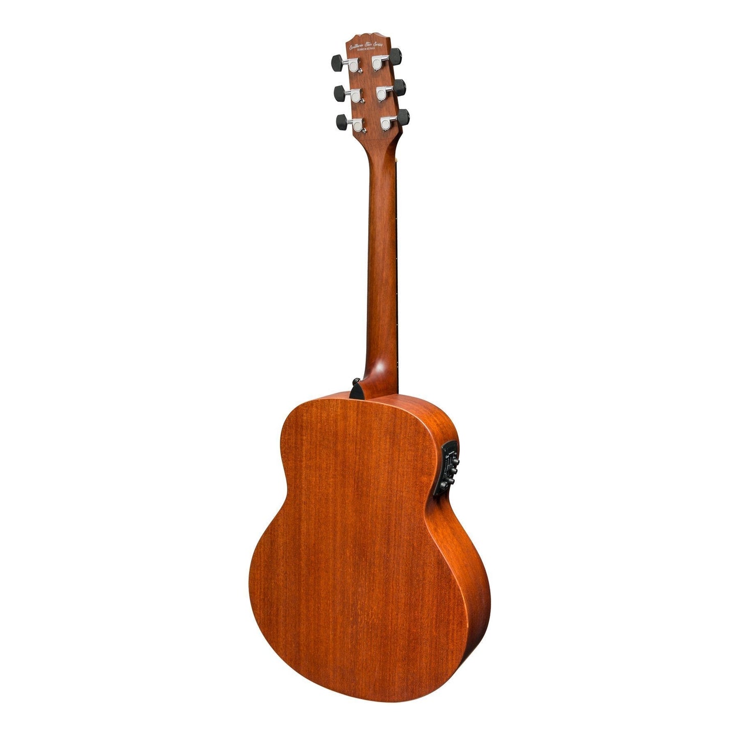 Load image into Gallery viewer, Martinez &amp;#39;Southern Star Series&amp;#39; Mahogany Solid Top Acoustic-Electric TS-Mini Guitar (Satin Sunburst)
