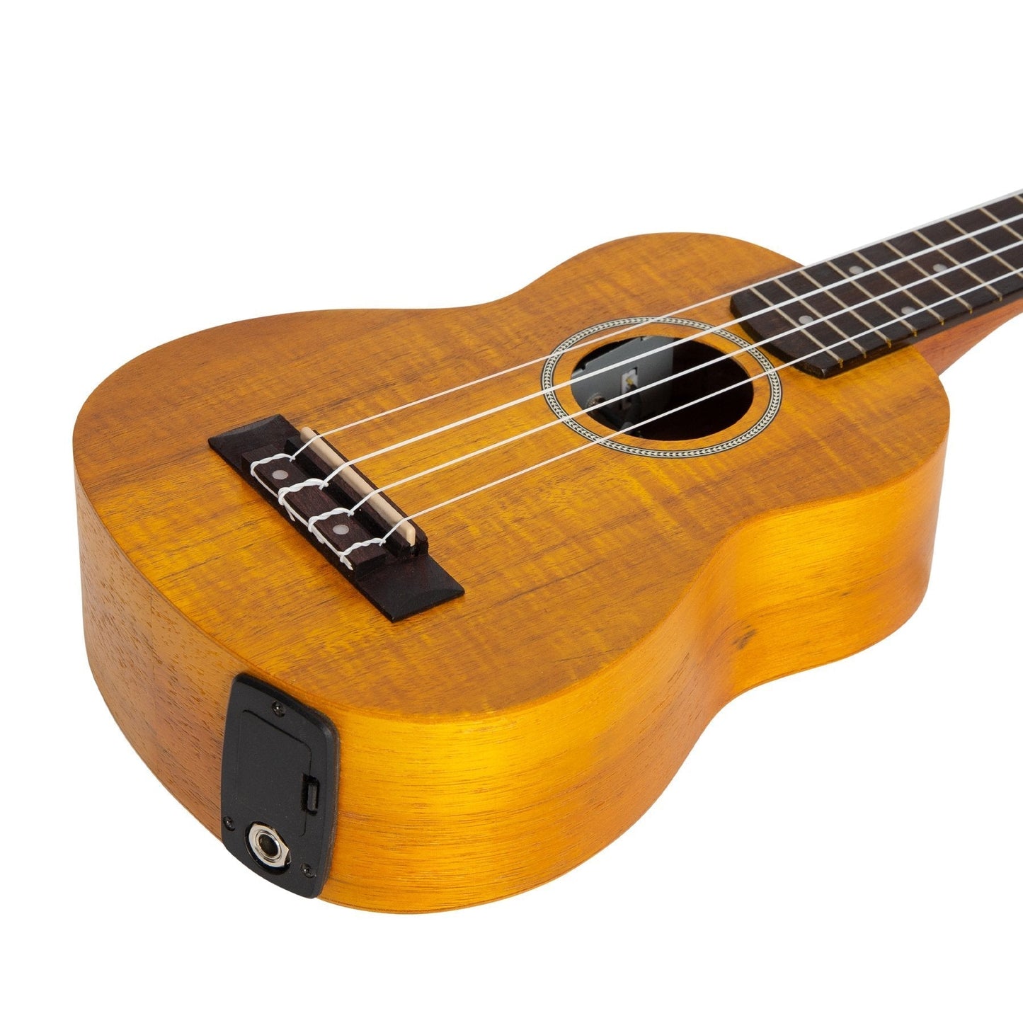 Mojo 'A30 Series' All Acacia Electric Soprano Ukulele with Built-in Tuner (Natural Satin)