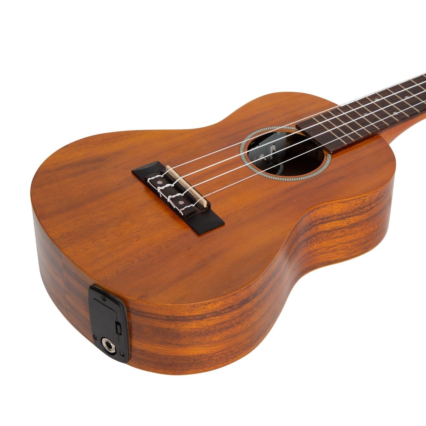 Mojo 'K20 Series' All Koa Electric Concert Ukulele with Built-in Tuner (Natural Satin)