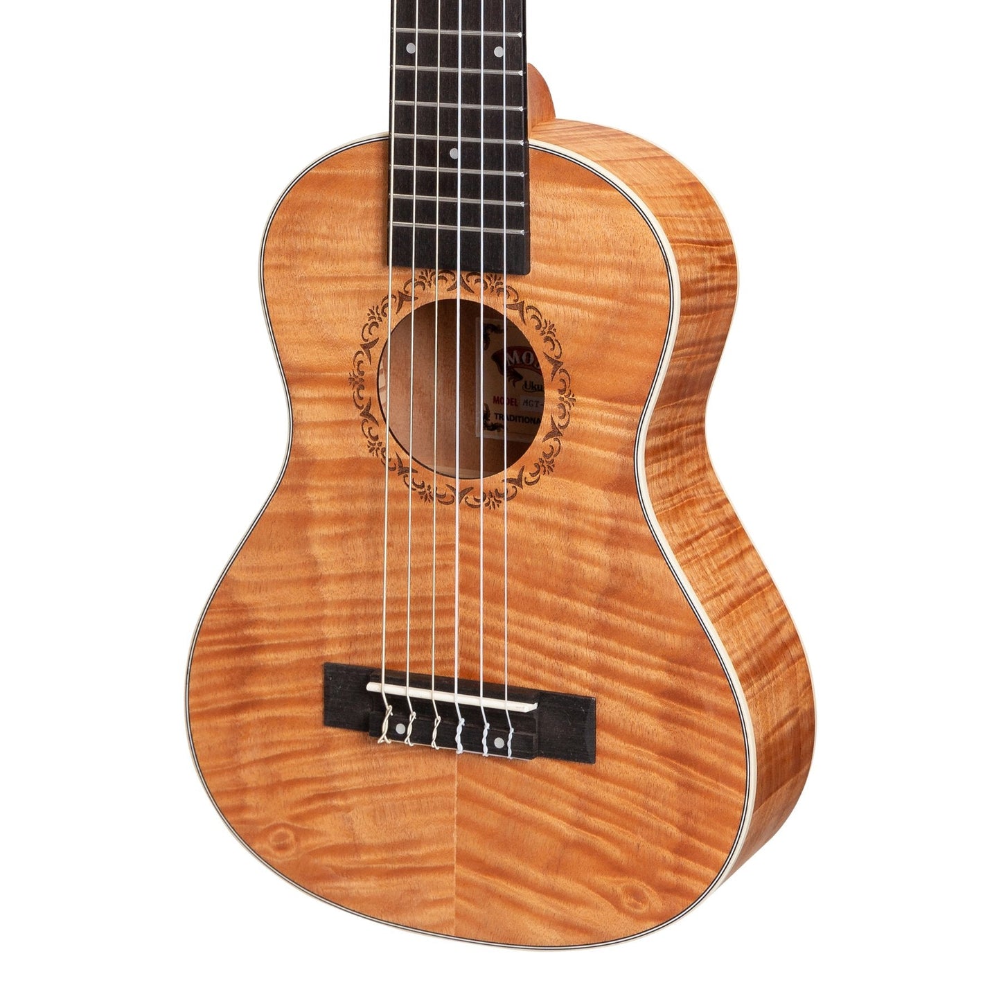 Load image into Gallery viewer, Mojo Quilted Maple 30&amp;quot; Guitarulele with Gig Bag (Natural Satin)
