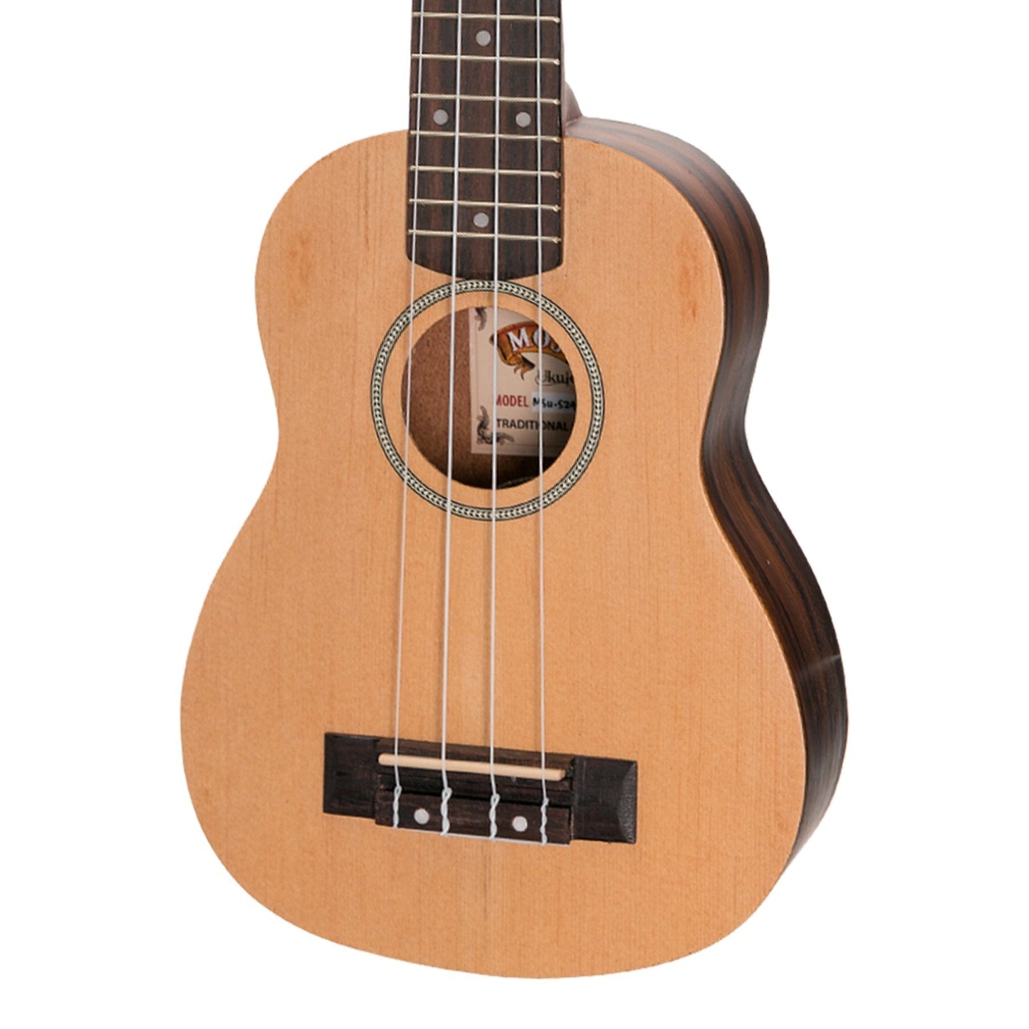 Mojo 'SZ40 Series' Spruce Top and Rosewood Back & Sides Electric Soprano Ukulele (Natural Satin)